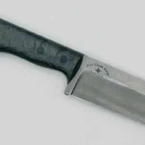 Fire Creek Forge Buckthorn Wharncliffe 52100 high carbon fixed blade with Dark Matter handle