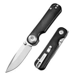 DREAMTECH Knife - Aluminum Handle D2 Blade Button Lock D4245