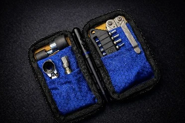 EDC pouch filled with everyday carry gear