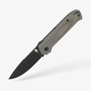 Flytanium Arcade® Gunmetal Micarta Scales & Black DLC Blade FLY-1256
