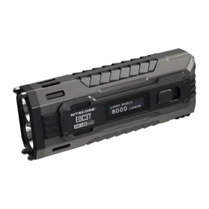 A black rifle upper receiver with a custom handguard and markings.