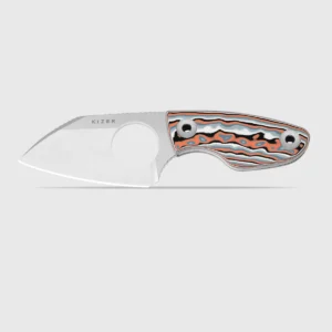 Kizer Nightjar | Japan AICHI AUS-10 Steel | Sheepfoot Fixed Blade | Vortex Pattern Micarta | 1114A3