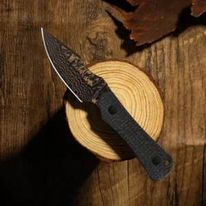 Kizer Bone | Copper Damascus + Acid-Washed | Micarta | 1122A2