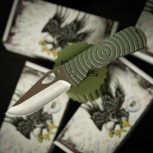 McNees Knives Dixon - 3.75" Blade - Magnacut - Shockwave (GRN/BRZ-A)
